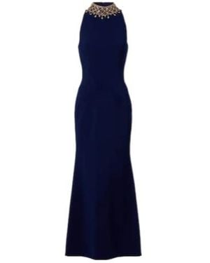 Jenny Packham Pechora Crystal-Embellished Gown - Blue