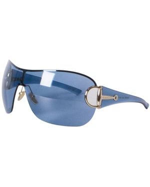 Gucci Eyewear Wrap-Around Sunglasses - Blue