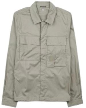 C.P. Company Zip-Up Cotton Shirt - Grey