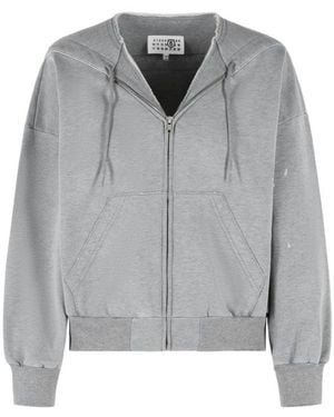 MM6 by Maison Margiela Distressed Drawstring Jacket - Grey
