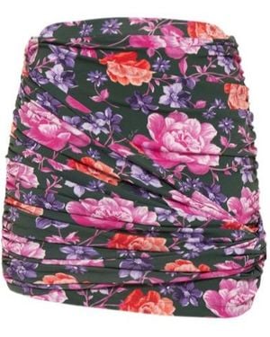 Magda Butrym Exclusive Printed Draped Mini Skirt - Multicolour