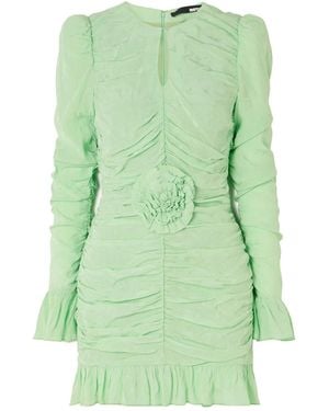 ROTATE BIRGER CHRISTENSEN Satin-Jacquard Mini Dress - Green