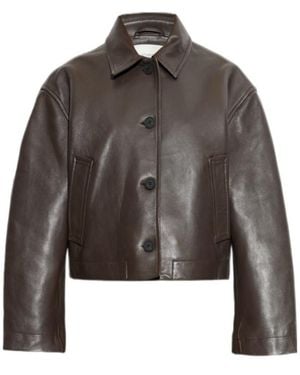 Studio Nicholson Buttoned Lambskin Jacket - Brown