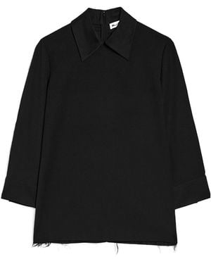 Jil Sander Three-Quarter Sleeved Coat - Black