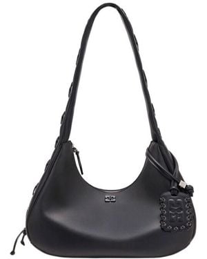 Ganni Medium Laces Hobo Bag - Black