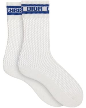 Dior Logo Socks - White