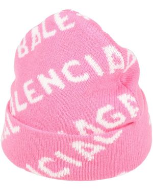 Balenciaga Medium And Thick Woolen Cap - Pink