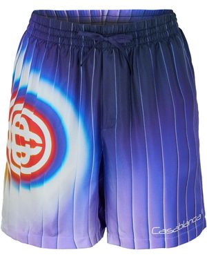 CASABLANCA Drawstring Athletic Shorts - Blue