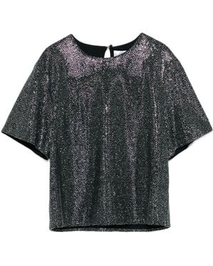 GIUSEPPE DI MORABITO Short-Sleeved Blouse - Black