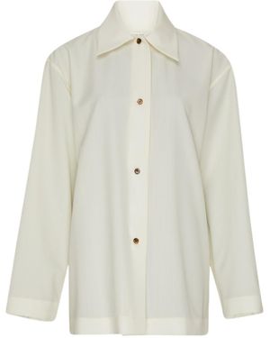 The Row Long-Sleeved Lapel Shirt - White