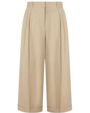 The Row Pleated Twill Trousers - Natural