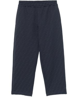 Fendi Ff Monogram Straight-Leg Pants - Blue
