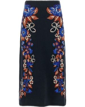 FARM Rio Printed Skirt - Blue