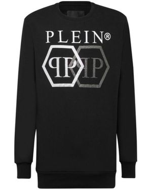 Philipp Plein Logo Pullover Sweatshirt - Black