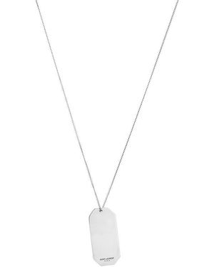 Saint Laurent Sl Charm Necklace - Metallic