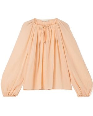 Ulla Johnson Chiffon Long-Sleeve Shirt - Natural