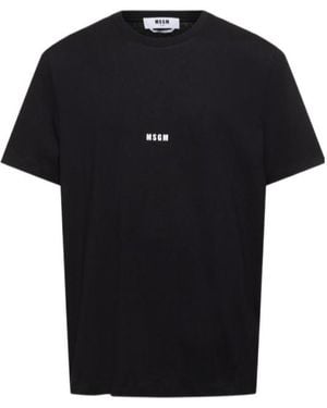 MSGM Crewneck Short-Sleeve T-Shirt - Black