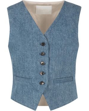 Citizens of Humanity Denim Button Vest - Blue
