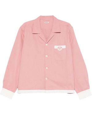 Bode Collared Long-Sleeved Shirt - Pink