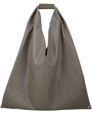 MM6 by Maison Margiela Japanese Logo Detailed Tote Bag - Brown