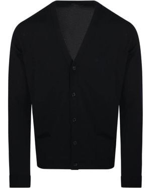 Roberto Collina V-Neck Knitted Cardigan - Black