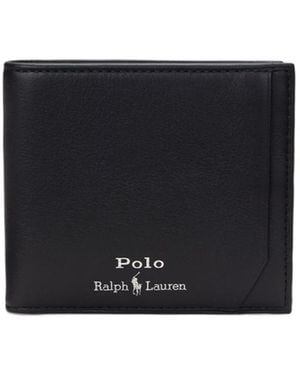 Polo Ralph Lauren Smooth Leather Billfold Wallet - Black