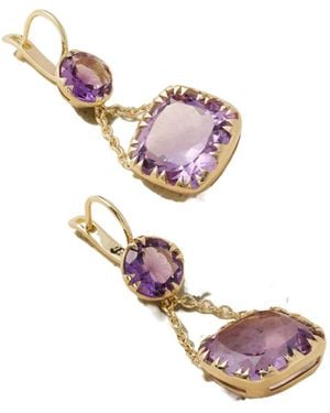 Ileana Makri 18-Karat Amethyst Earrings - Pink