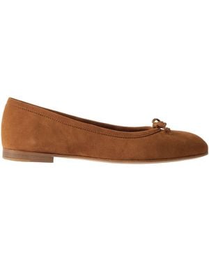Manolo Blahnik Bow Flats - Brown