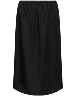 MM6 by Maison Margiela Elasticated Midi Skirt - Black