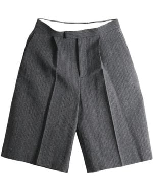 MM6 by Maison Margiela Pleated Tailored Shorts - Grey