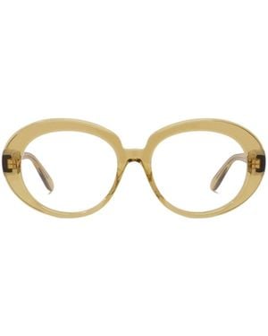 Loewe Curvy Round Frame Glasses - Metallic