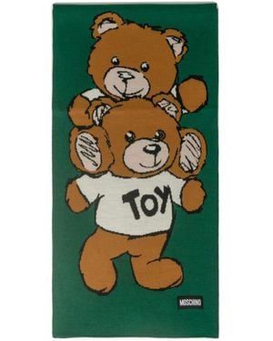 Moschino Teddy Bear Pattern Scarf - Green