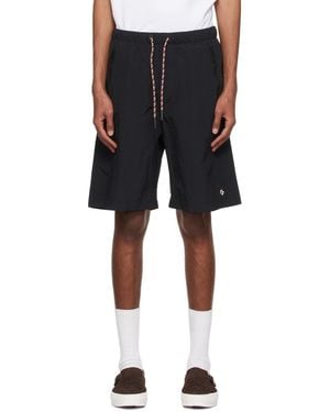 Marcelo Burlon County Of Milan Logo Embroidered Drawstring Track Shorts - Black