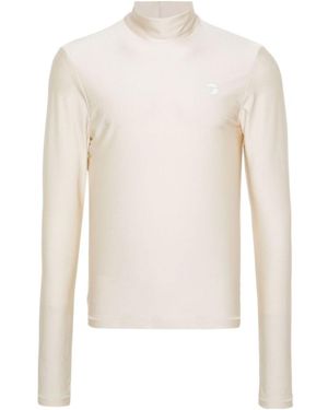 Coperni Stand-Collar Long-Sleeved Knitted Pullover - White
