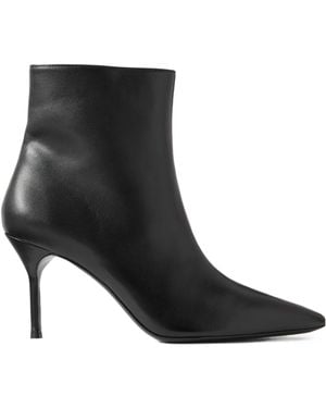 STAUD Sebastian Leather Ankle Boots - Black