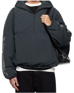 Fear Of God Hooded Half-Zip Jacket - Grey