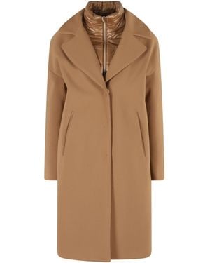 Herno Long Cotton Coat - Brown