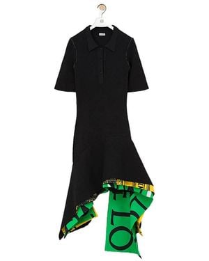 Loewe Asymmetric Polo Dress - Green