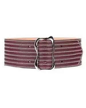 Chloé Wide Solid-Color Waist Belt - Purple