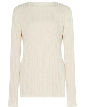The Row Long Sleeve Crewneck Jumper - Natural