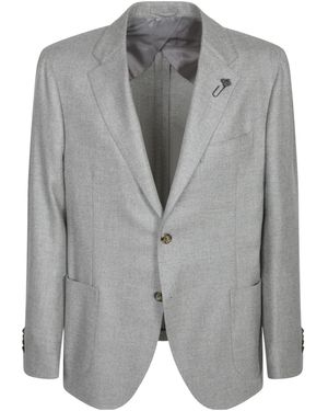 Lardini Single-Breasted Tailored Blazer - Grey