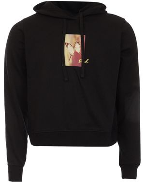 DIESEL Drawstring Hooded Sweatshirt - Black