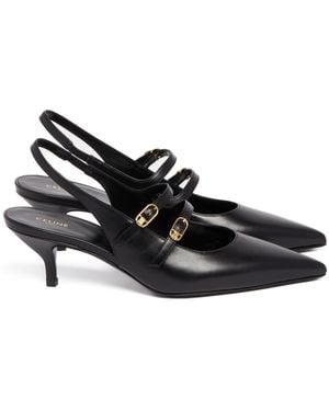 Celine Pointed High Heel Sandals - Black