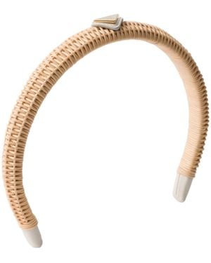 Prada Wicker Headband - White