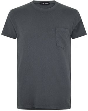 Tom Ford Crewneck Shortsleeve Tee - Black