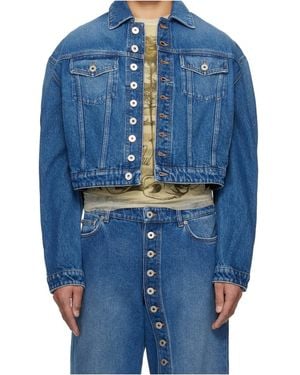 Jean Paul Gaultier The Buttoned Denim Jacket - Blue