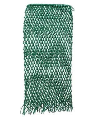 Frankie Shop Nelaya Macramé Leather Midi Skirt - Green