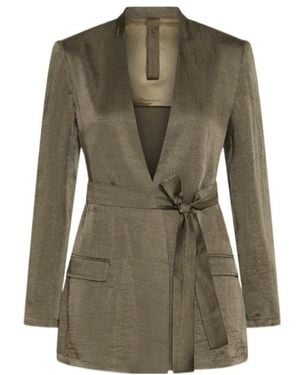 Marella Belted Twill Jacket - Green