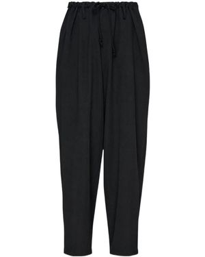 Yohji Yamamoto Drawstring Casual Trousers - Black