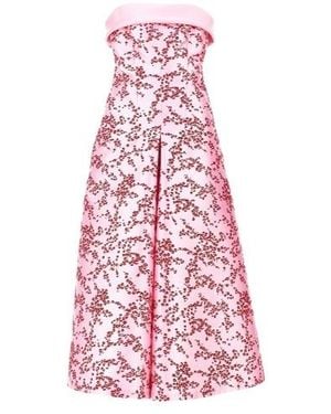 Alberta Ferretti Strapless Dress - Red
